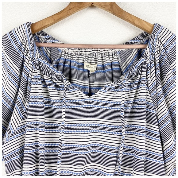 NWT Madewell Jacquard Keyhole Crop Top‎ in Stripe Size Small - Picture 7 of 13